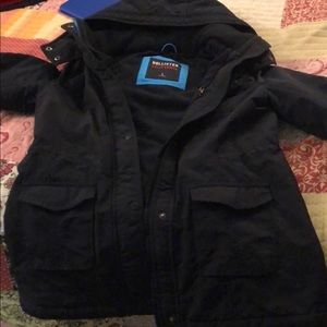 Brand new Hollister navy blue winter coat.